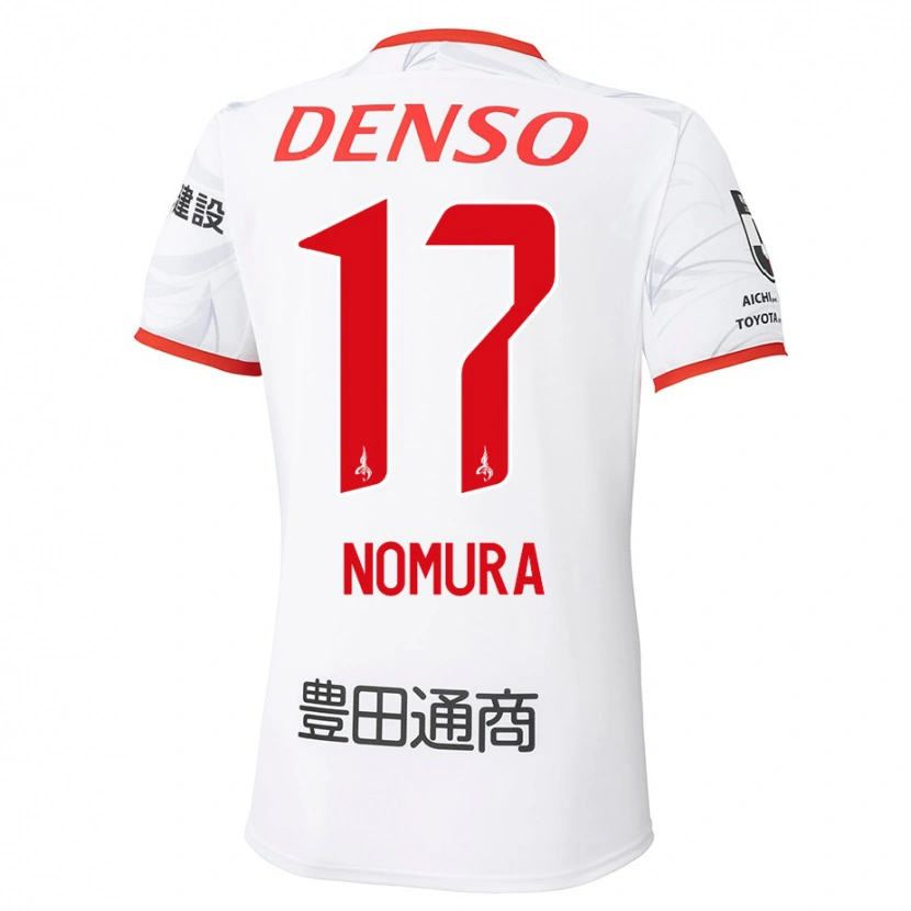 Danxen Men Yuto Nomura #17 White Red Away Jersey 2025/26 T-Shirt