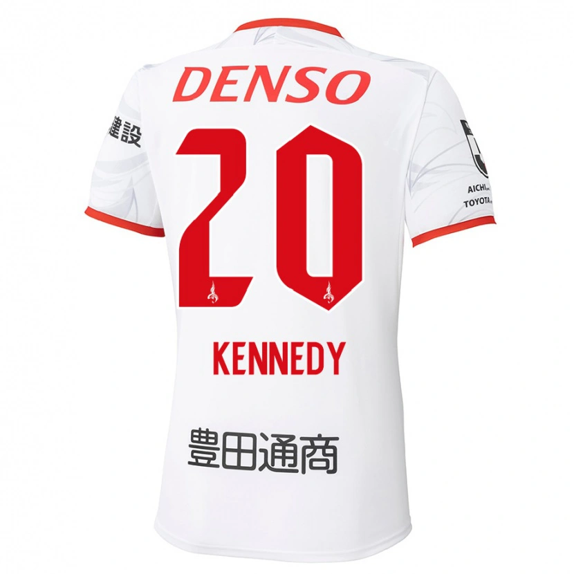 Danxen Men Kennedy Egbus Mikuni #20 White Red Away Jersey 2025/26 T-Shirt
