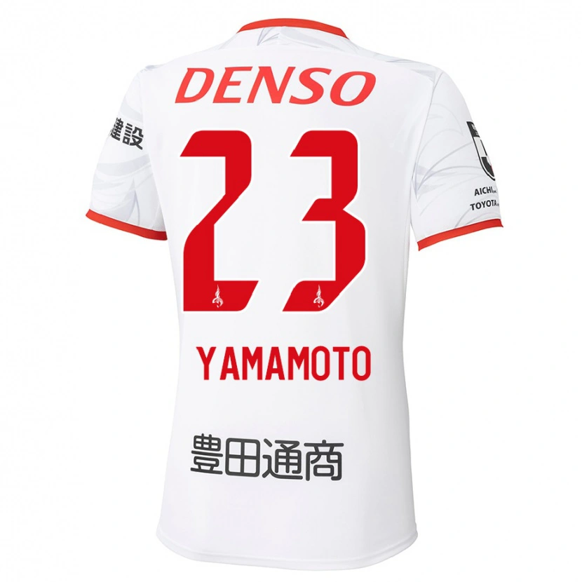 Danxen Men Haruki Yamamoto #23 White Red Away Jersey 2025/26 T-Shirt