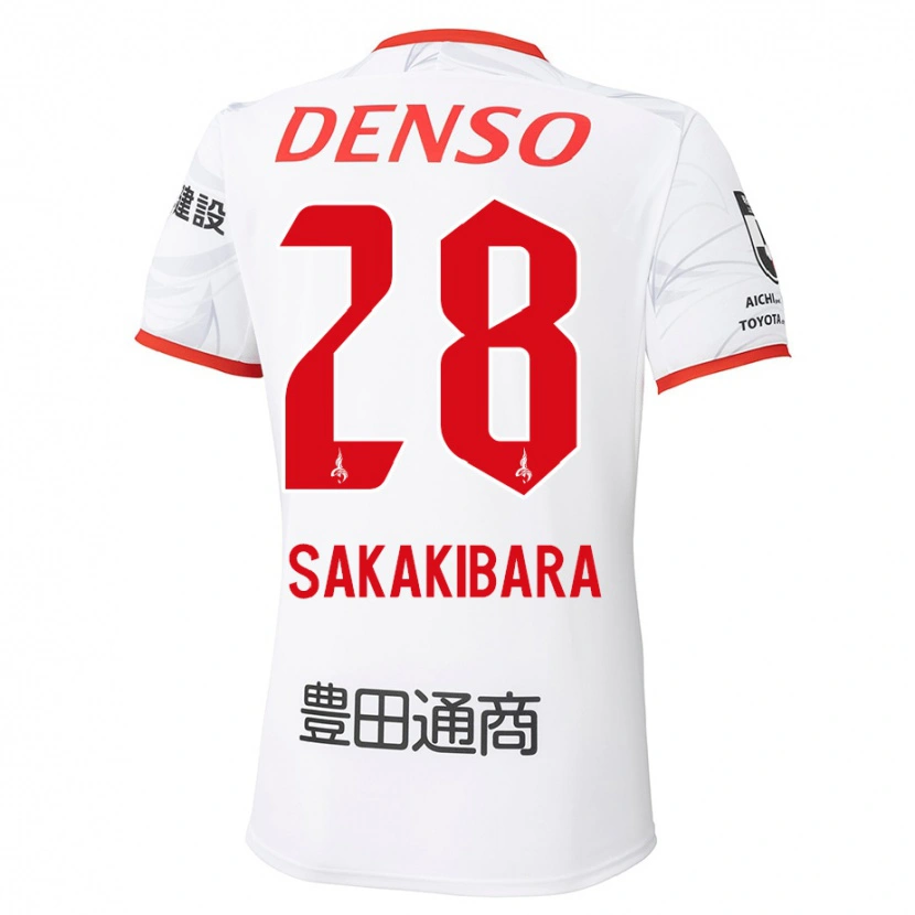 Danxen Men Kyota Sakakibara #28 White Red Away Jersey 2025/26 T-Shirt