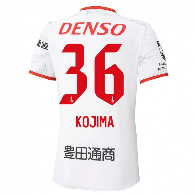 Danxen Men Aoto Kojima #36 White Red Away Jersey 2025/26 T-Shirt