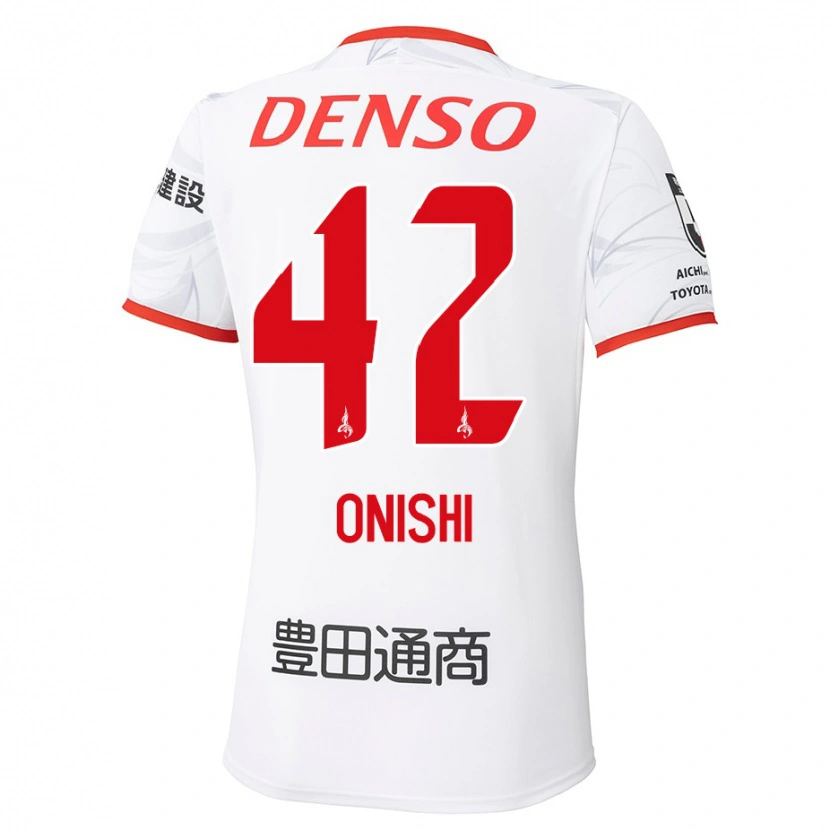 Danxen Men Ritsu Onishi #42 White Red Away Jersey 2025/26 T-Shirt