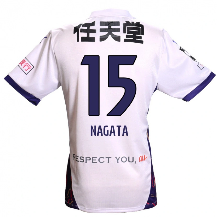 Danxen Men Kodai Nagata #15 White Purple Black Away Jersey 2025/26 T-Shirt