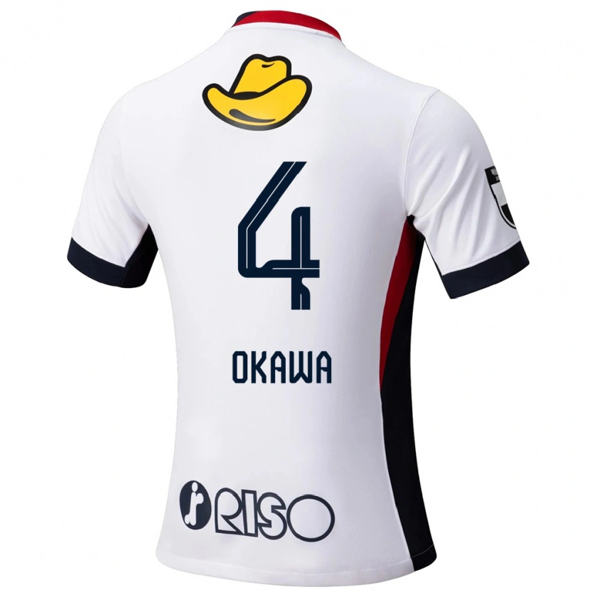 Danxen Men Yugo Okawa #4 White Black Away Jersey 2025/26 T-Shirt
