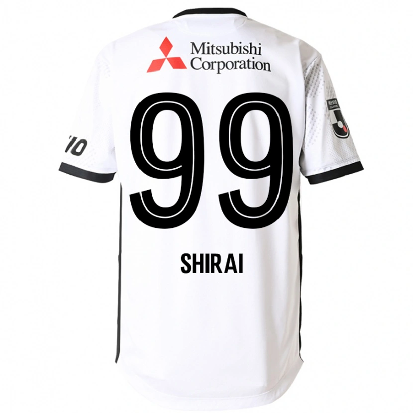 Danxen Men Kosuke Shirai #99 White Black Away Jersey 2025/26 T-Shirt