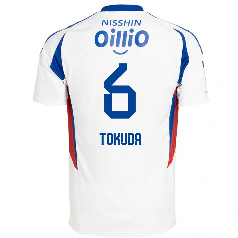 Danxen Men Yuma Tokuda #6 White Royal Blue Away Jersey 2025/26 T-Shirt
