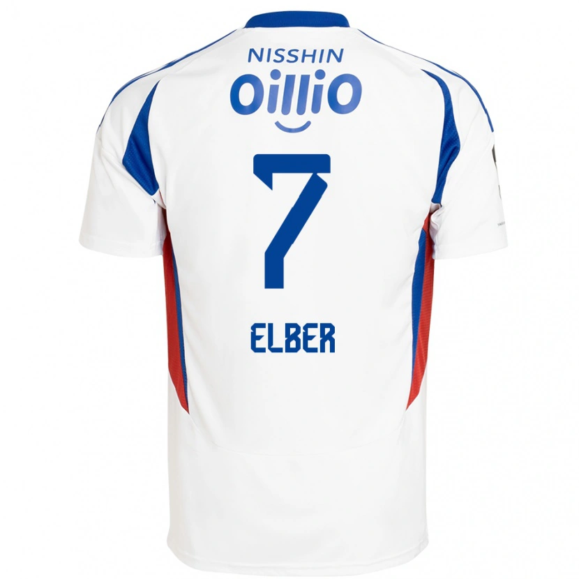 Danxen Men Élber #7 White Royal Blue Away Jersey 2025/26 T-Shirt