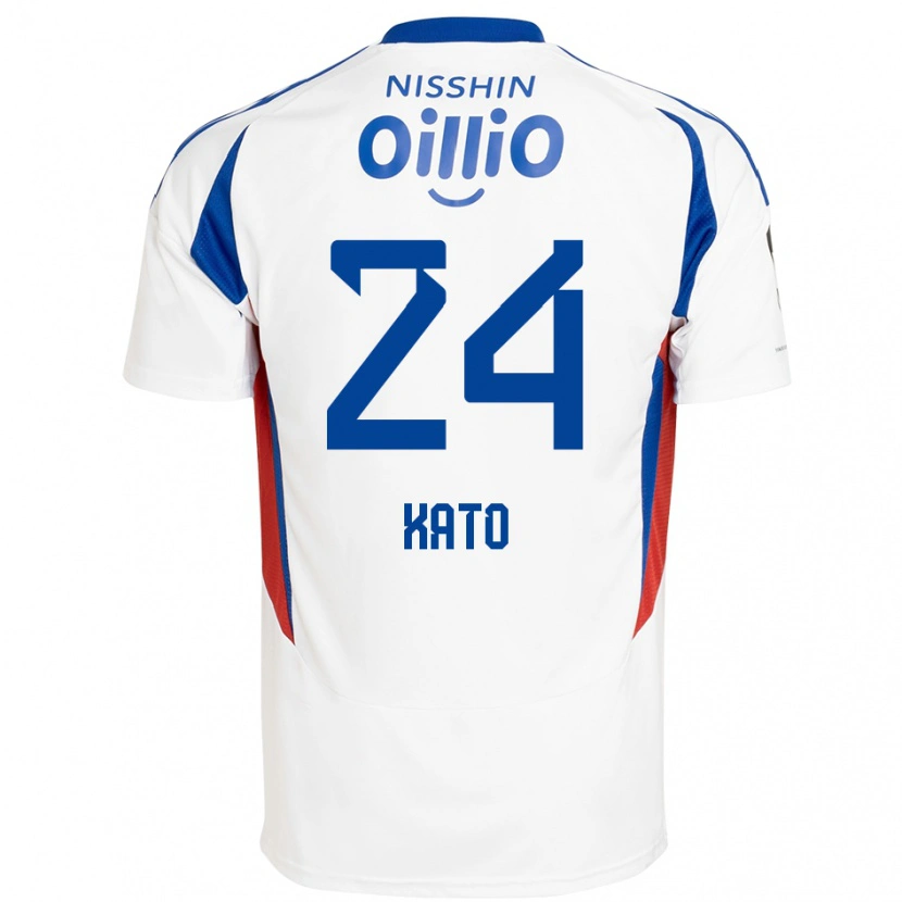 Danxen Men Hijiri Kato #24 White Royal Blue Away Jersey 2025/26 T-Shirt