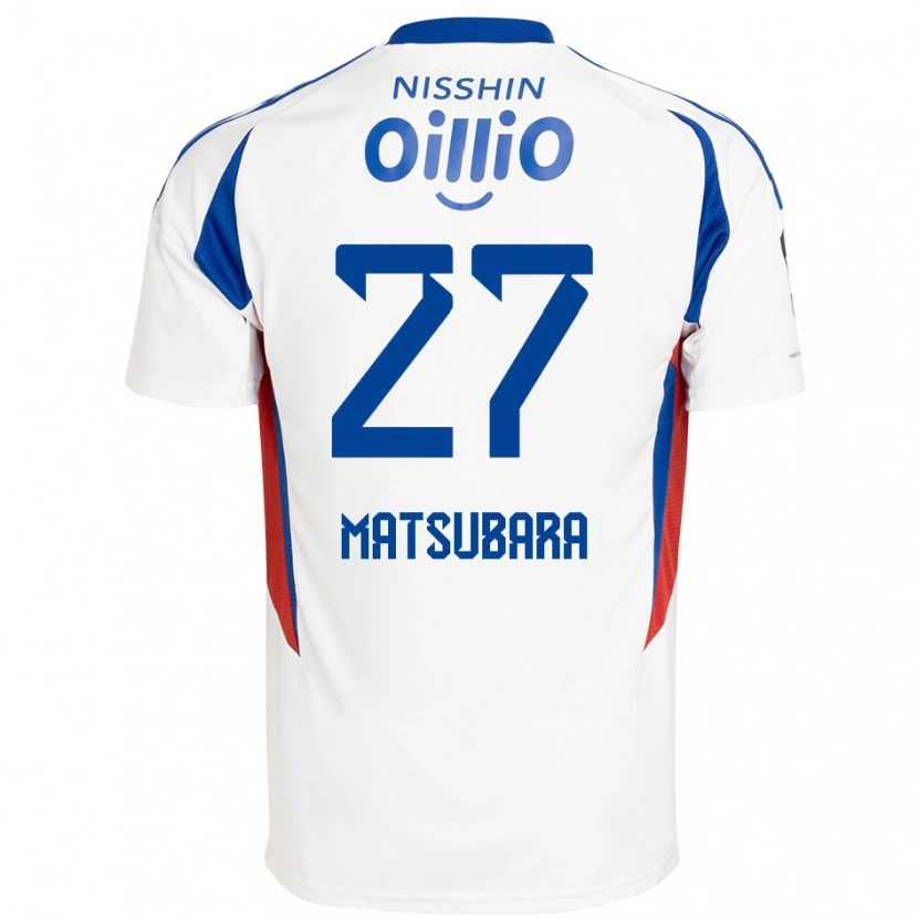 Danxen Men Ken Matsubara #27 White Royal Blue Away Jersey 2025/26 T-Shirt