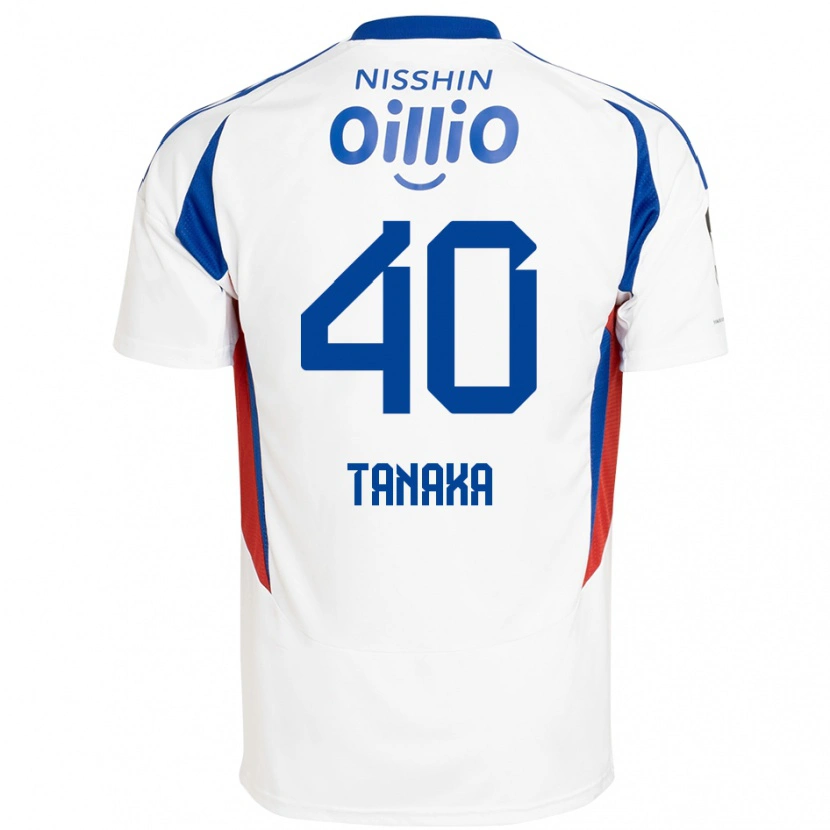 Danxen Men Hiei Tanaka #40 White Royal Blue Away Jersey 2025/26 T-Shirt