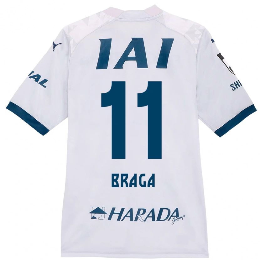 Danxen Men Lucas Braga #11 White Royal Blue Away Jersey 2025/26 T-Shirt
