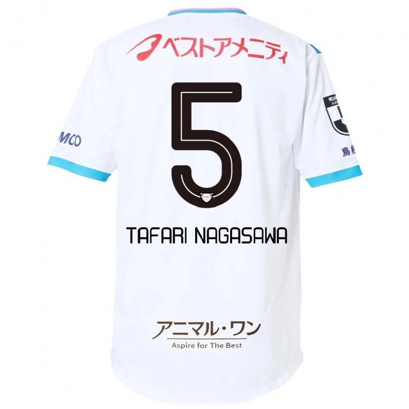 Danxen Men Shiva Tafari Nagasawa #5 White Pink Away Jersey 2025/26 T-Shirt