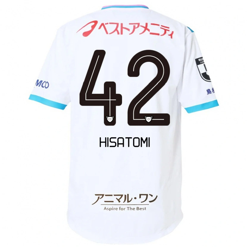 Danxen Men Kazuhiro Hisatomi #42 White Pink Away Jersey 2025/26 T-Shirt