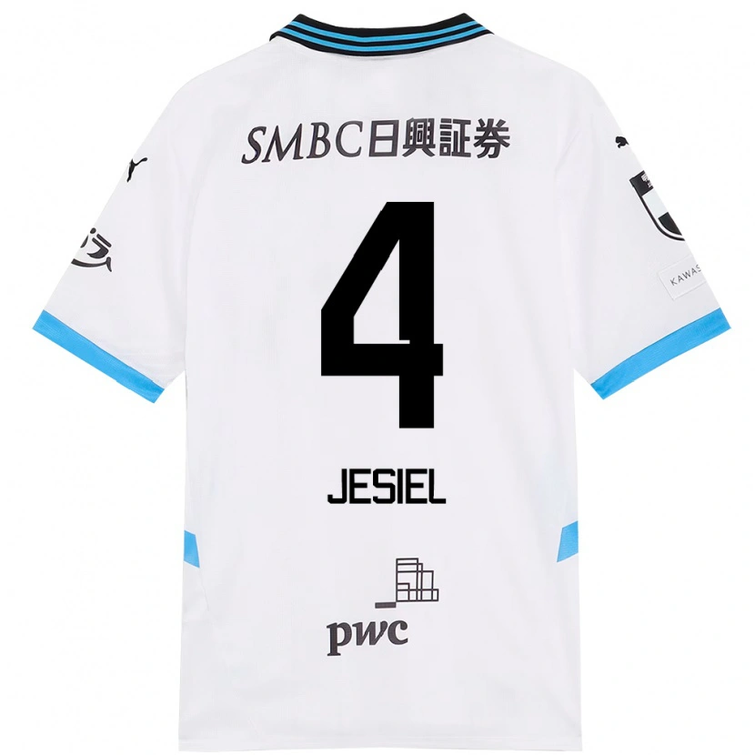 Danxen Men Jesiel #4 White Sky Blue Away Jersey 2025/26 T-Shirt