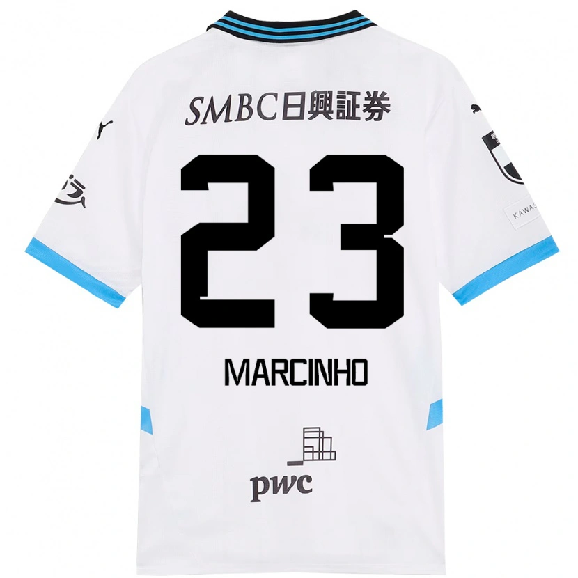 Danxen Men Marcinho #23 White Sky Blue Away Jersey 2025/26 T-Shirt