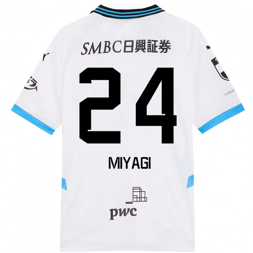 Danxen Men Ten Miyagi #24 White Sky Blue Away Jersey 2025/26 T-Shirt