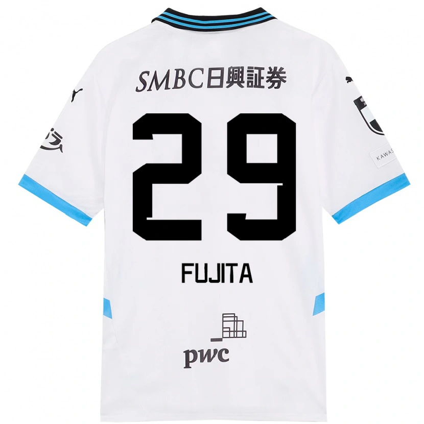 Danxen Men Asuto Fujita #29 White Sky Blue Away Jersey 2025/26 T-Shirt