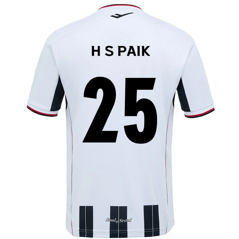 Danxen Men Sang-Hoon Paik #25 White Black Away Jersey 2025/26 T-Shirt