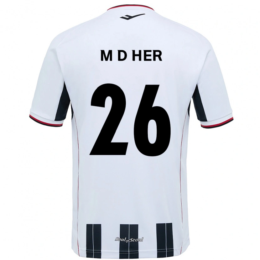 Danxen Men Dong-Min Her #26 White Black Away Jersey 2025/26 T-Shirt