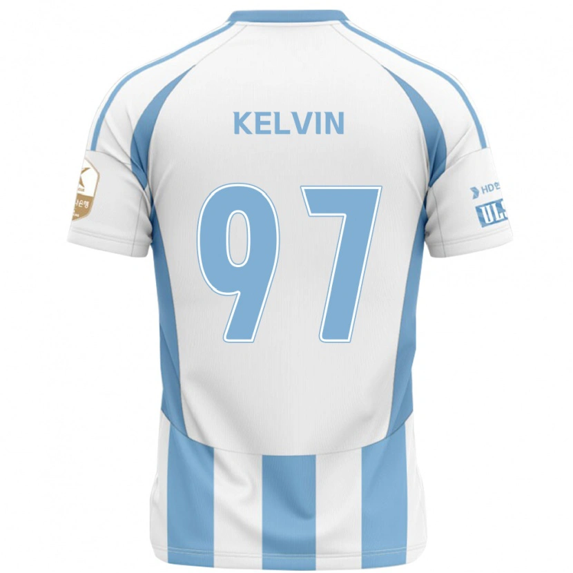 Danxen Men Kelvin #97 White Sky Blue Away Jersey 2025/26 T-Shirt