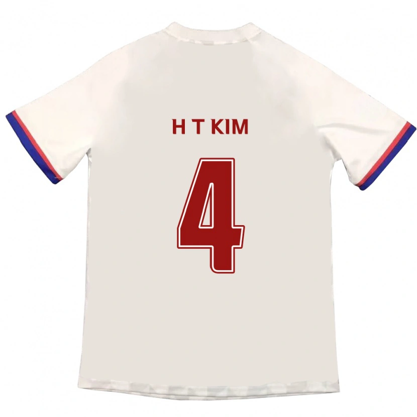 Danxen Men Tae-Han Kim #4 Off-White Red Away Jersey 2025/26 T-Shirt