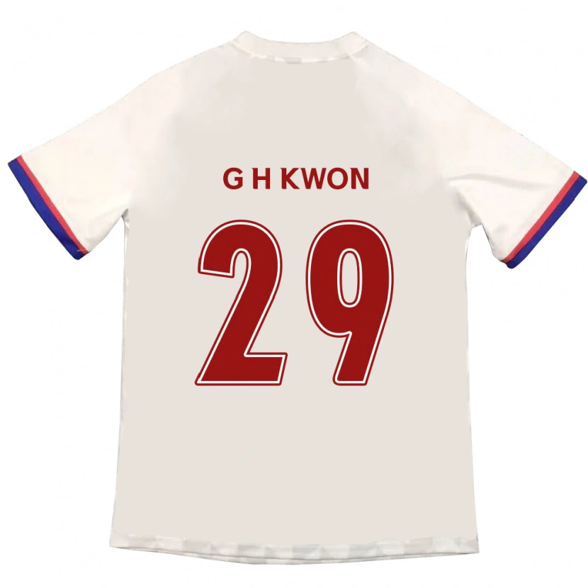 Danxen Men Gi-Hyun Kwon #29 Off-White Red Away Jersey 2025/26 T-Shirt