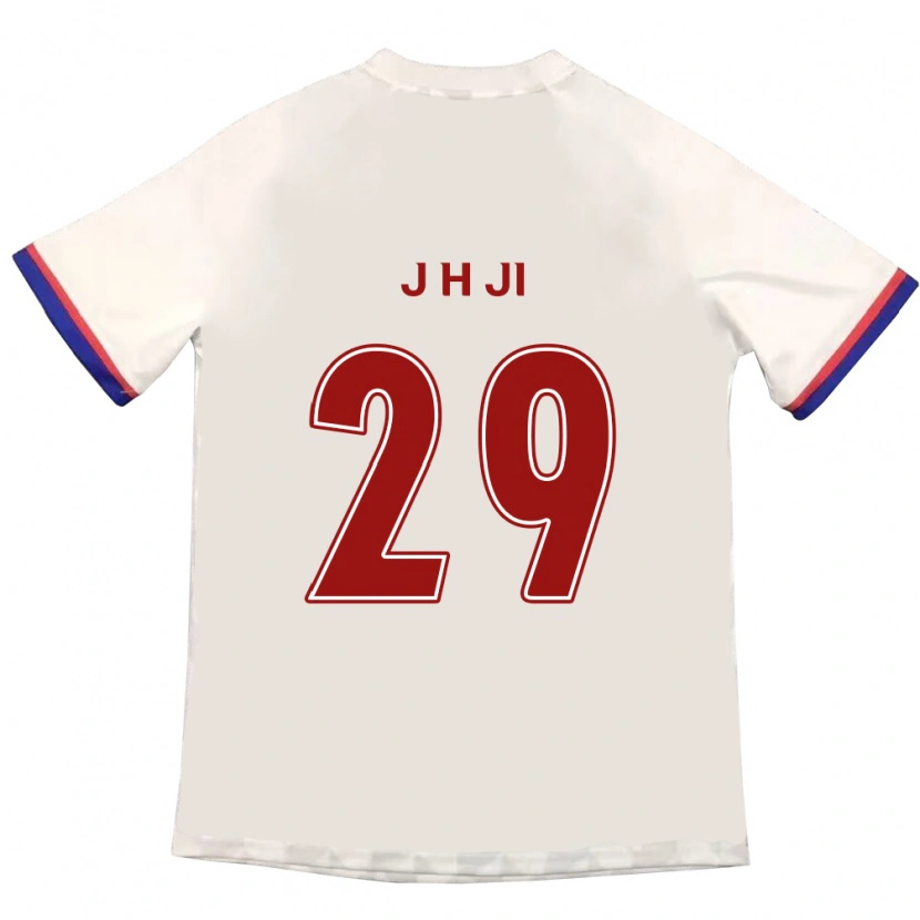 Danxen Men Jung-Hoon Ji #29 Off-White Red Away Jersey 2025/26 T-Shirt