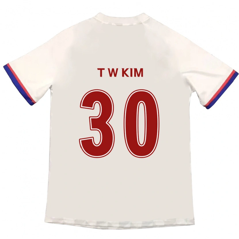Danxen Men Tae-Woo Kim #30 Off-White Red Away Jersey 2025/26 T-Shirt