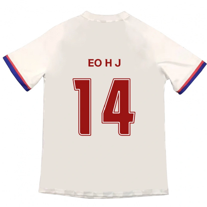 Danxen Men Eo Hee-Jin #14 Off-White Red Away Jersey 2025/26 T-Shirt