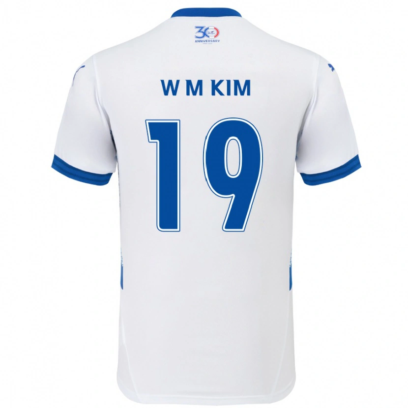 Danxen Men Min-Woo Kim #19 White Royal Blue Away Jersey 2025/26 T-Shirt