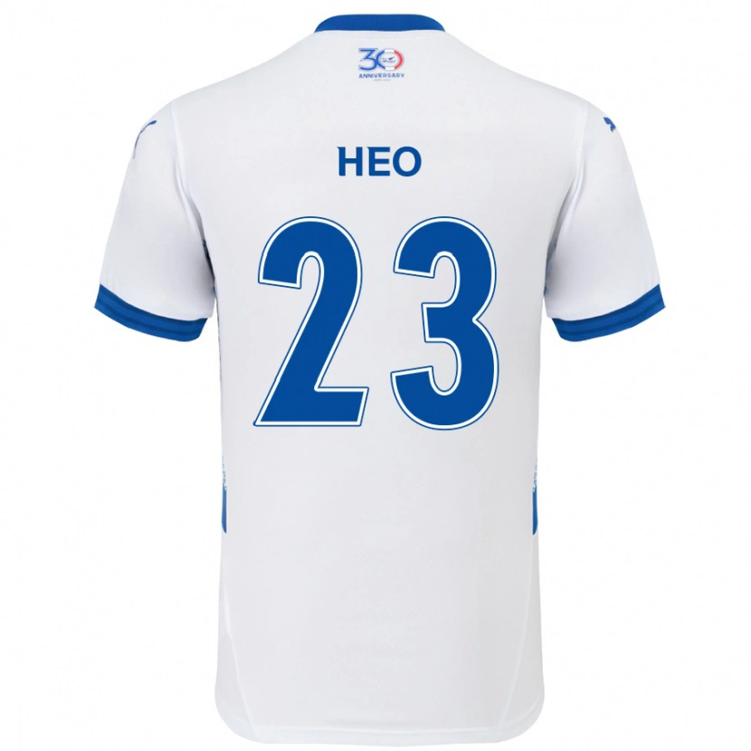 Danxen Men Hwan Heo #23 White Royal Blue Away Jersey 2025/26 T-Shirt