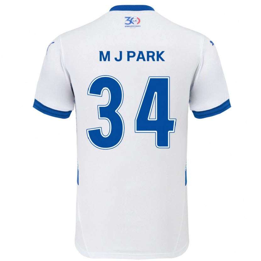 Danxen Men Ji-Min Park #34 White Royal Blue Away Jersey 2025/26 T-Shirt