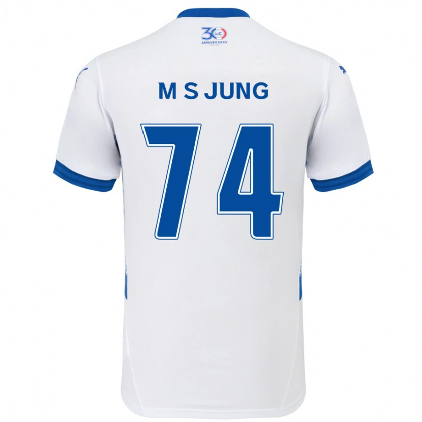 Danxen Men Sung-Min Jung #74 White Royal Blue Away Jersey 2025/26 T-Shirt