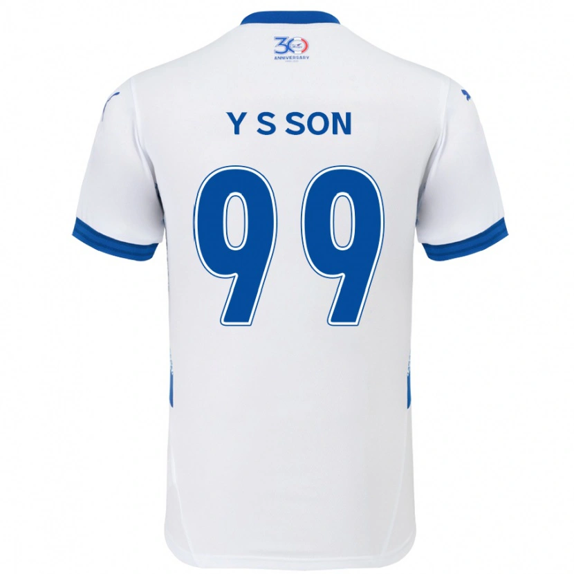 Danxen Men Suk-Yong Son #99 White Royal Blue Away Jersey 2025/26 T-Shirt