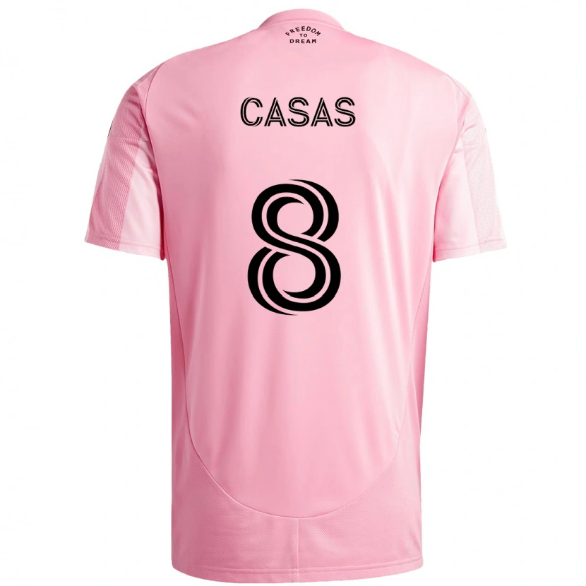 Danxen Women Pep Casas #8 Pink Black Home Jersey 2025/26 T-Shirt