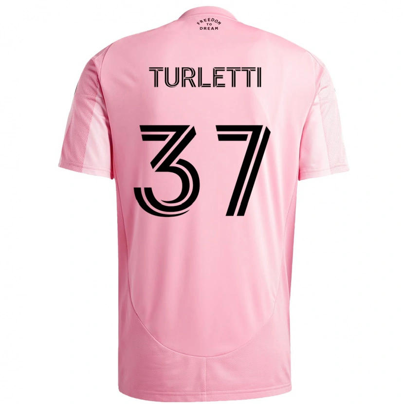 Danxen Women Mateo Turletti #37 Pink Black Home Jersey 2025/26 T-Shirt
