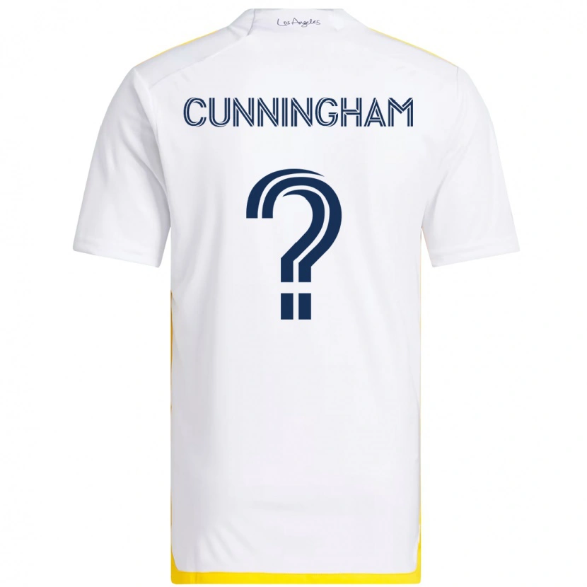 Danxen Women Joaquin Cunningham #0 White Yellow Home Jersey 2025/26 T-Shirt