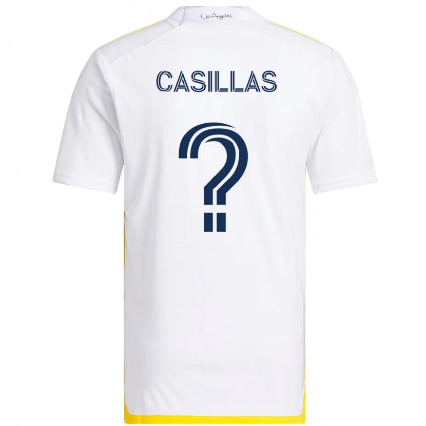 Danxen Women Victor Casillas #0 White Yellow Home Jersey 2025/26 T-Shirt