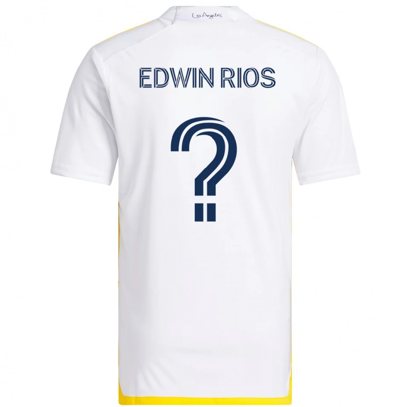 Danxen Women Edwin Rios #0 White Yellow Home Jersey 2025/26 T-Shirt