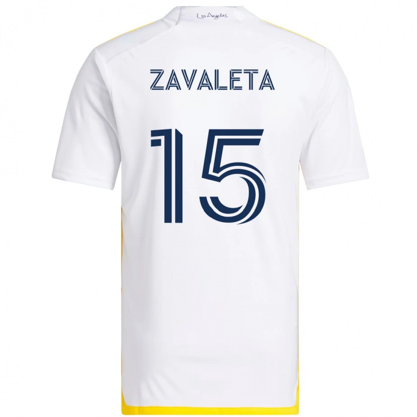 Danxen Women Eriq Zavaleta #15 White Yellow Home Jersey 2025/26 T-Shirt