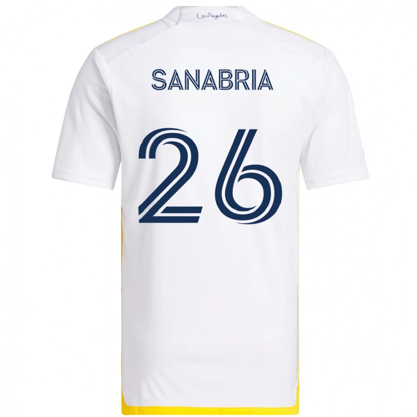Danxen Women Lucas Sanabria #26 White Yellow Home Jersey 2025/26 T-Shirt