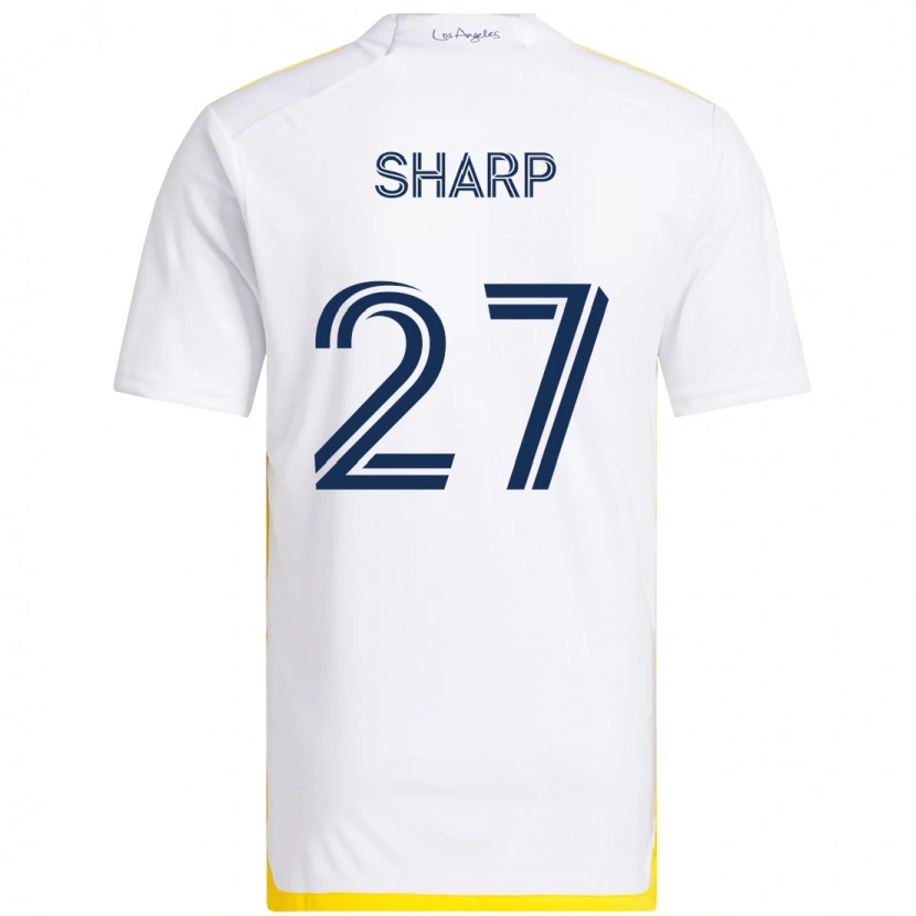 Danxen Women Billy Sharp #27 White Yellow Home Jersey 2025/26 T-Shirt
