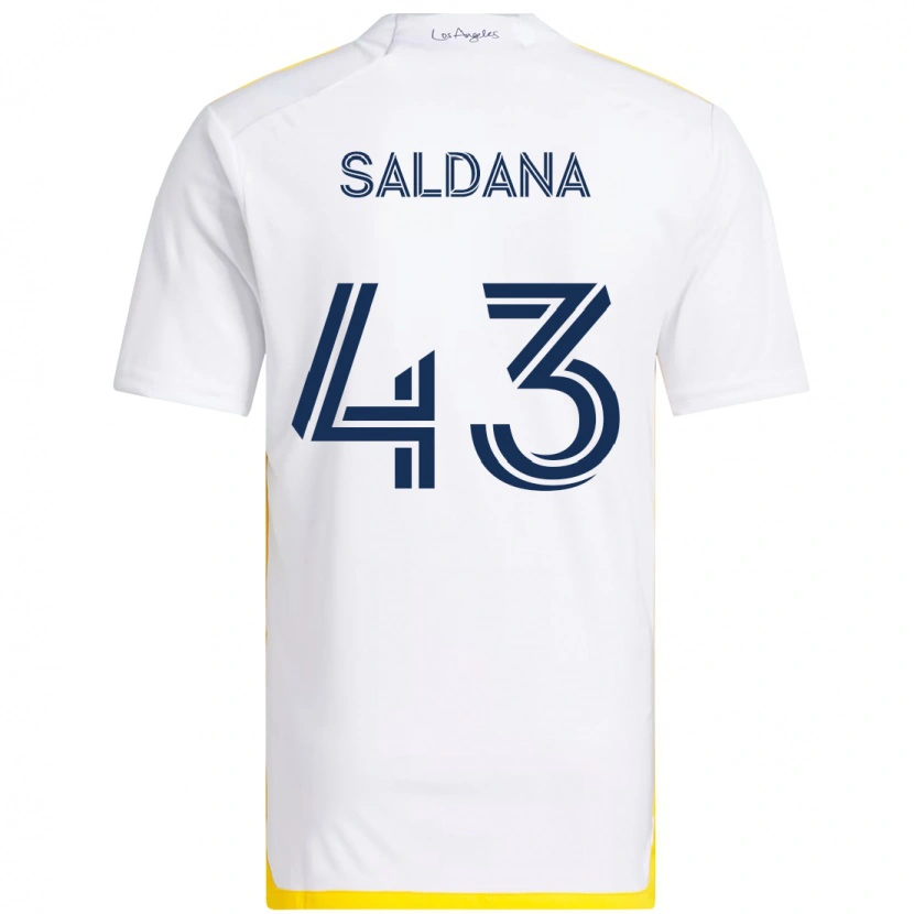 Danxen Women Adam Saldaña #43 White Yellow Home Jersey 2025/26 T-Shirt