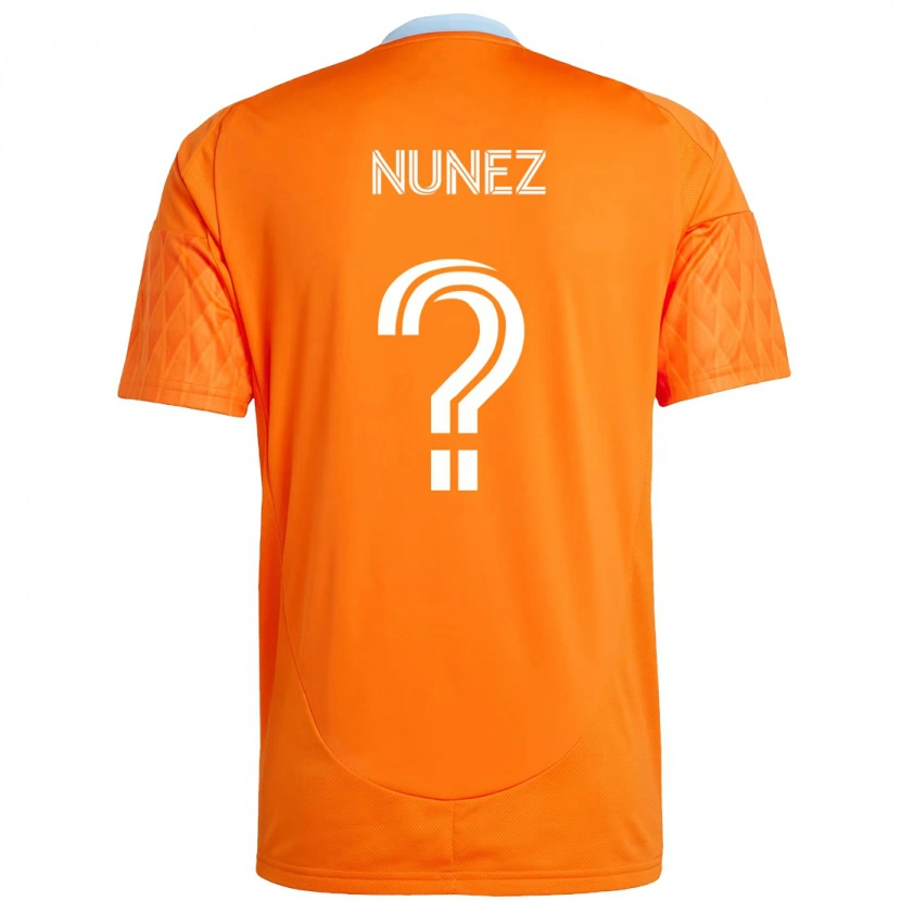 Danxen Women José Núñez #0 Orange White Home Jersey 2025/26 T-Shirt