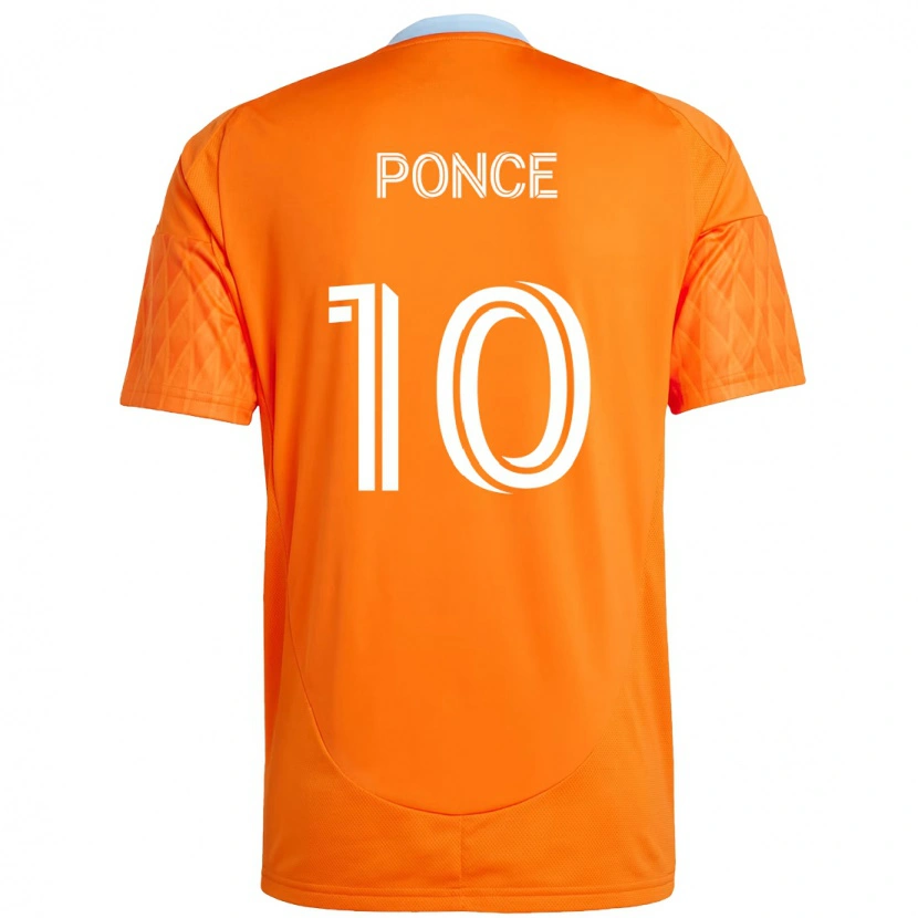 Danxen Women Ezequiel Ponce #10 Orange White Home Jersey 2025/26 T-Shirt