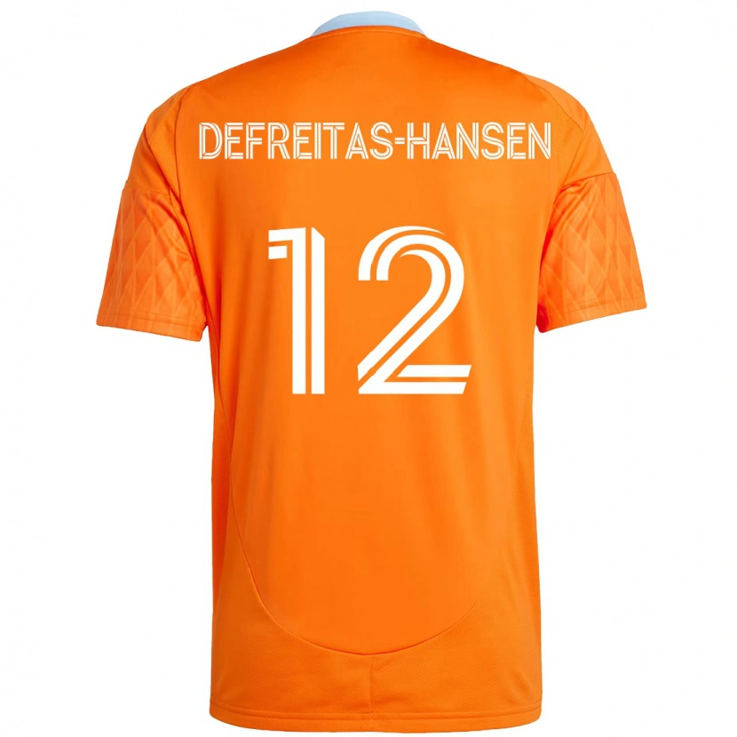 Danxen Women Nicholas Defreitas-Hansen #12 Orange White Home Jersey 2025/26 T-Shirt