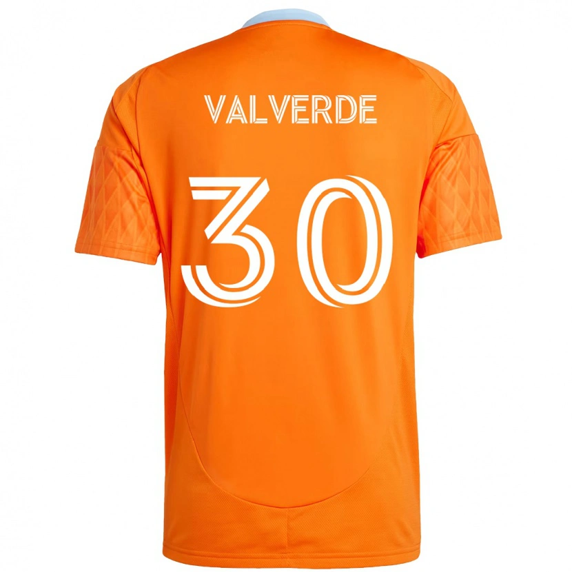 Danxen Women Jefferson Valverde #30 Orange White Home Jersey 2025/26 T-Shirt