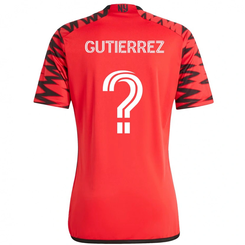 Danxen Women Juan Gutiérrez #0 Red Black Home Jersey 2025/26 T-Shirt