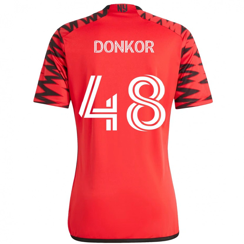 Danxen Women Ronald Donkor #48 Red Black Home Jersey 2025/26 T-Shirt