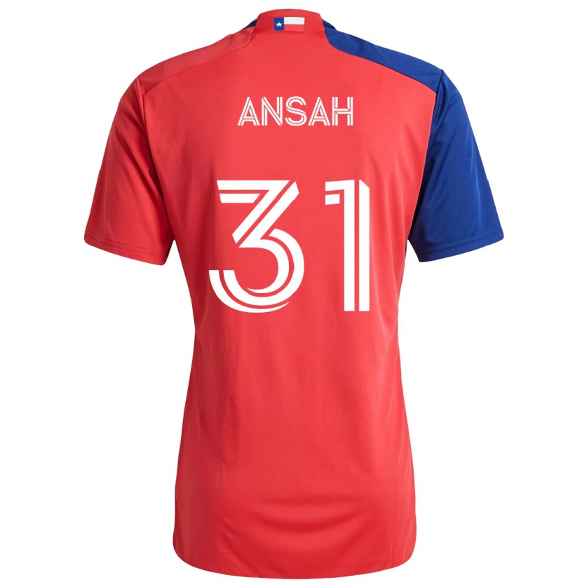 Danxen Women Eugene Ansah #31 Red Navy Blue Home Jersey 2025/26 T-Shirt